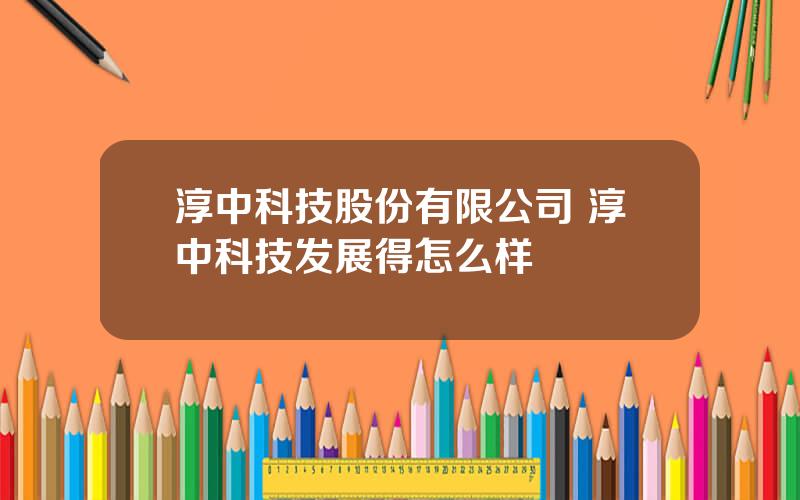 淳中科技股份有限公司 淳中科技发展得怎么样